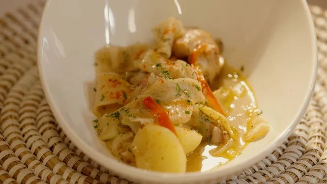 AIGUAT DE CONILL AMB PASTA FRESCA