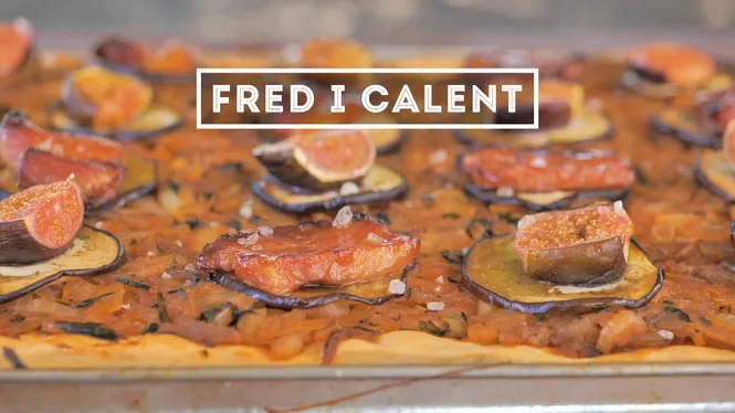 COCA DE CEBA, FIGUES I PANXETA CONFITADA