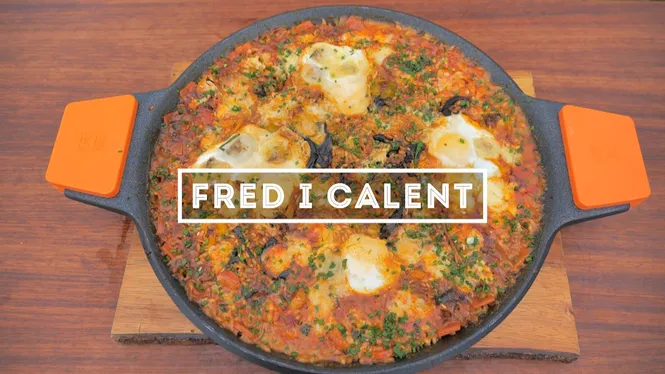 ARRÒS AL FORN AMB FORMATGE, OUS I BOLETS