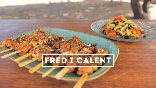 BROQUETES DE POLLASTRE I ENSALADA DE COGOMBRE
