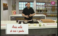 'Carbassó i formatge de cabra' i 'Arròs melós de coco i gamba'