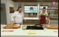 'Lasanya de salmó amb samfaina de verdures'